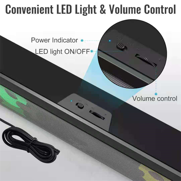 convenient led light and volume control