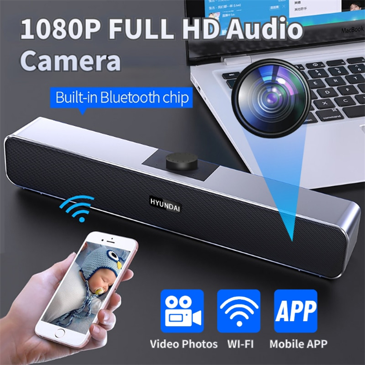WF-YX63 Mini Bluetooth Speaker Hidden Camera WiFi with 32GB SD Card Nanny Cam Secret Spy Camera