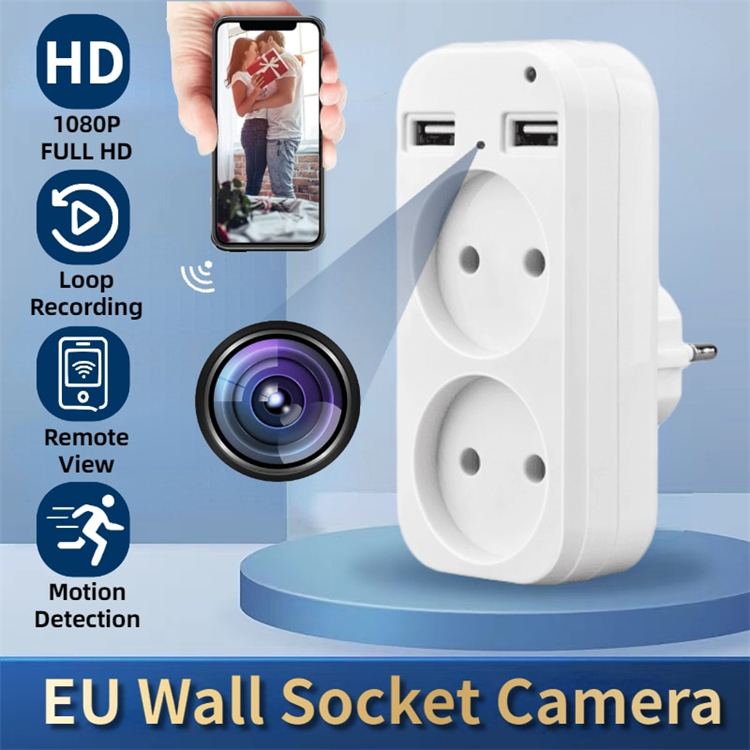 WF-ES56 4K HD WiFi Mini Camera USB Euro Adapter Plug Camera