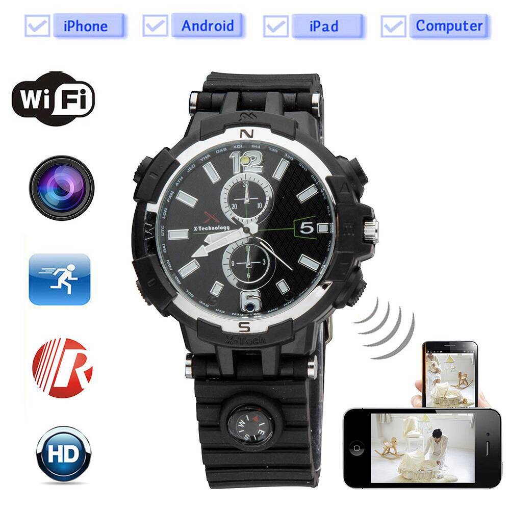 CW-Y33 Night Vision 720P HD Spy Hidden Wireless Wifi Camera Watches