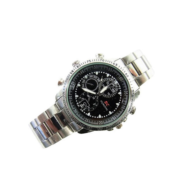 SC 8GB Stainless Steel Watch Spy Camera