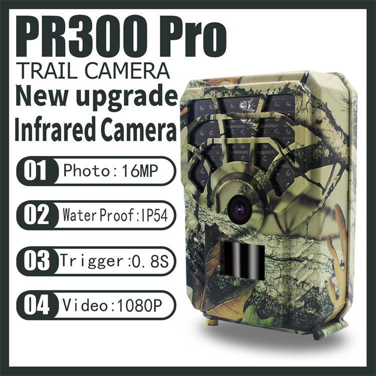 PR300 Pro 16MP Hunting Camera Wildlife game Trail Camera With Night Vision Motion Activated Outdoor Camera