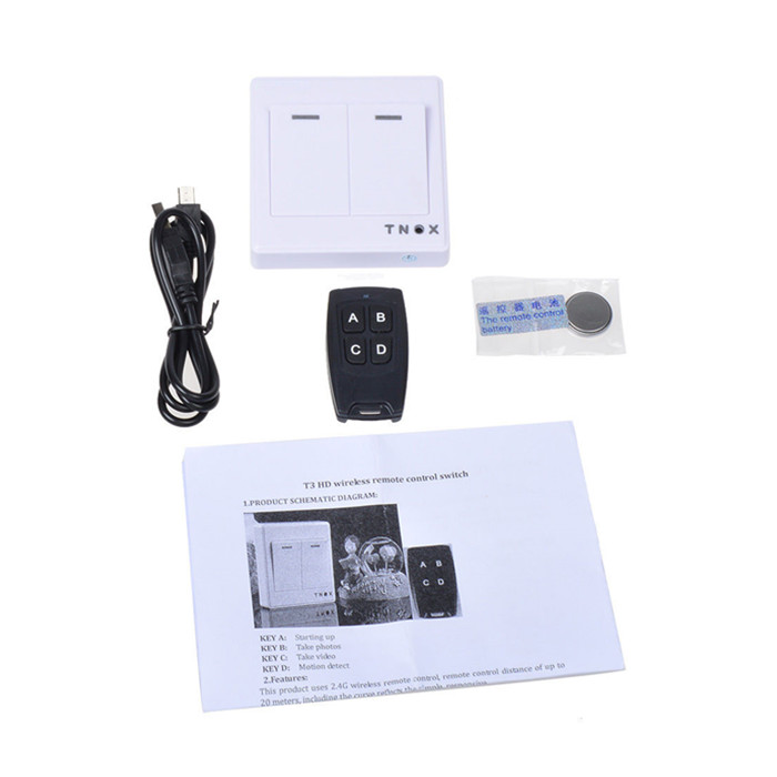 T3 HD wireless remote control switch hidden camera Spy Camera