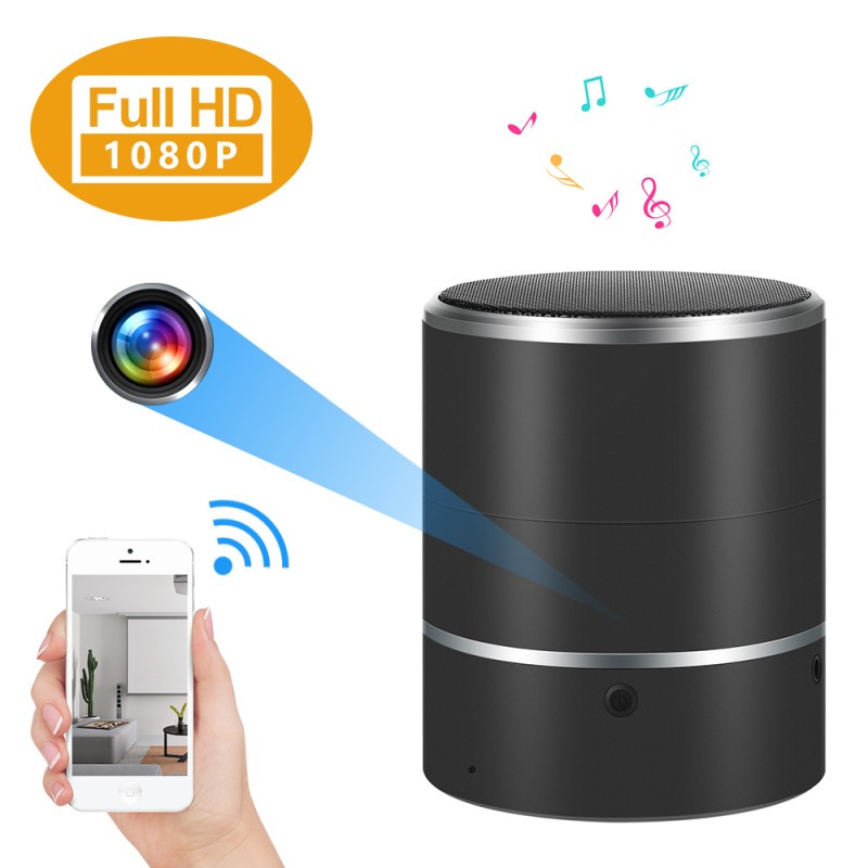 Y8S WiFi Bluetooth Speaker Camera 1080P Black