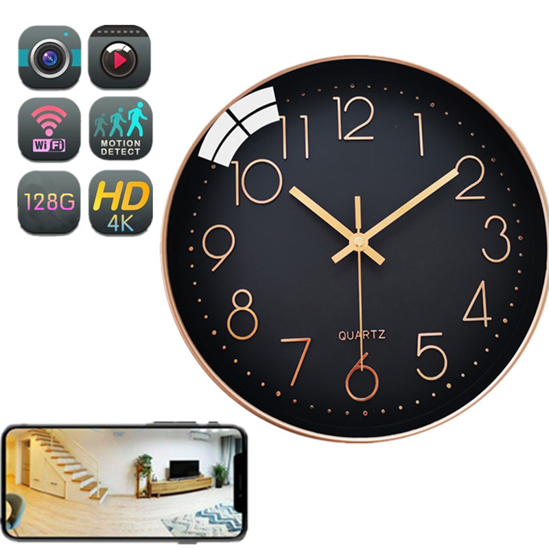 YZ-34 4K WiFi Spy Camera Wall Clock 8 colors